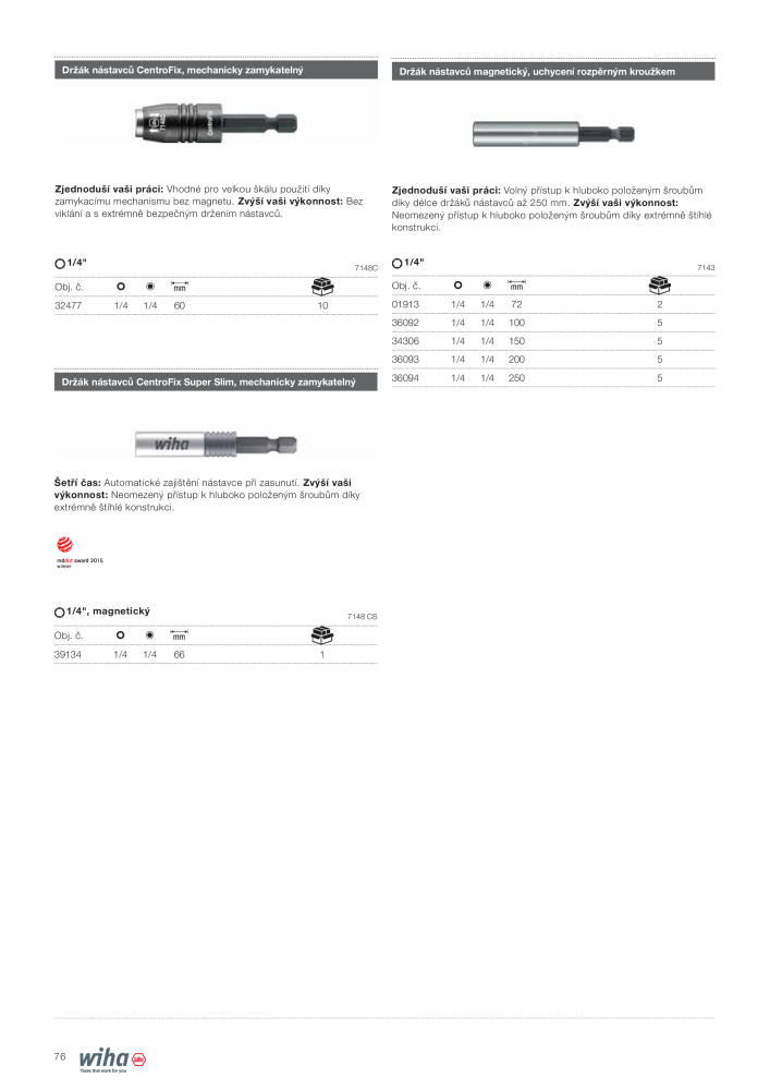 Wiha nástroje pro elektromechaniky NR.: 2398 - Seite 76