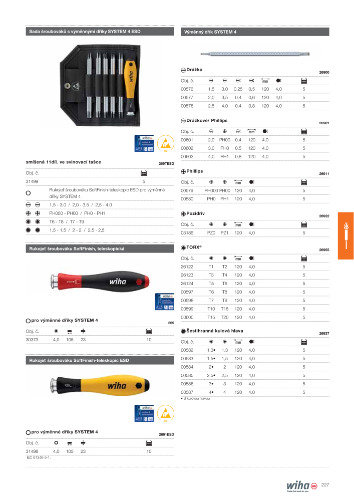 Hlavní katalog Wiha NEJ.: 2399 - Sida 227