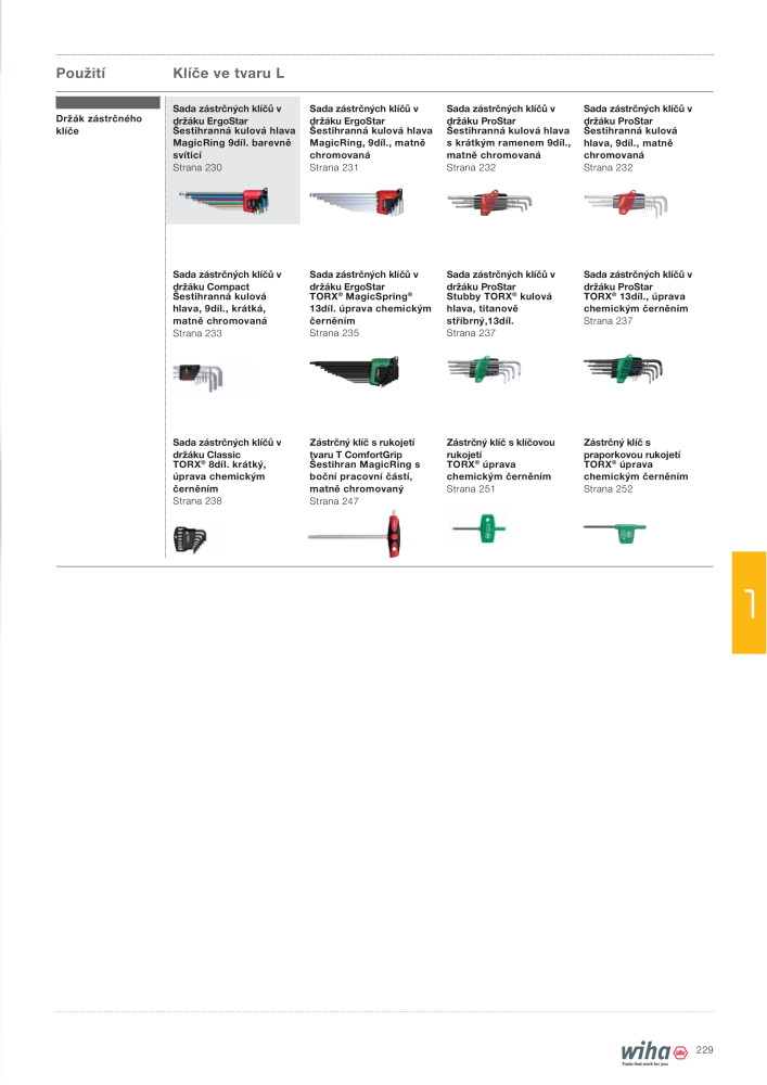 Hlavní katalog Wiha NR.: 2399 - Strona 229
