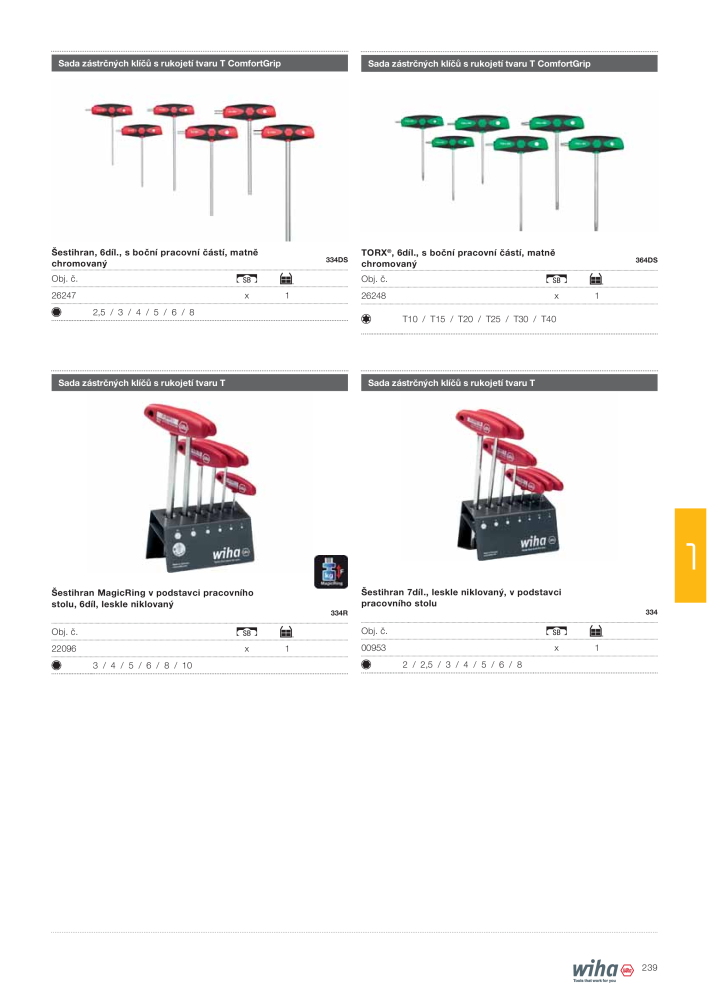Hlavní katalog Wiha Nº: 2399 - Página 239