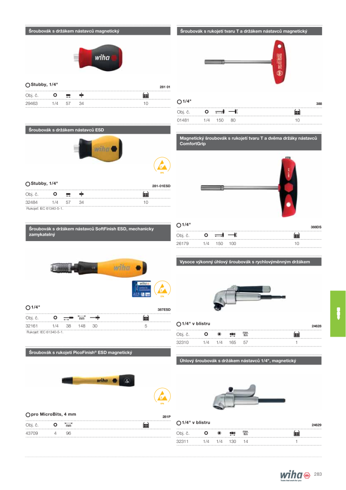 Hlavní katalog Wiha NEJ.: 2399 - Sida 283