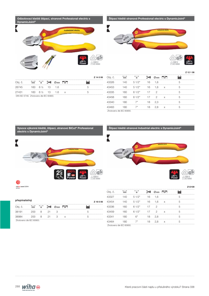 Hlavní katalog Wiha NR.: 2399 - Pagina 288