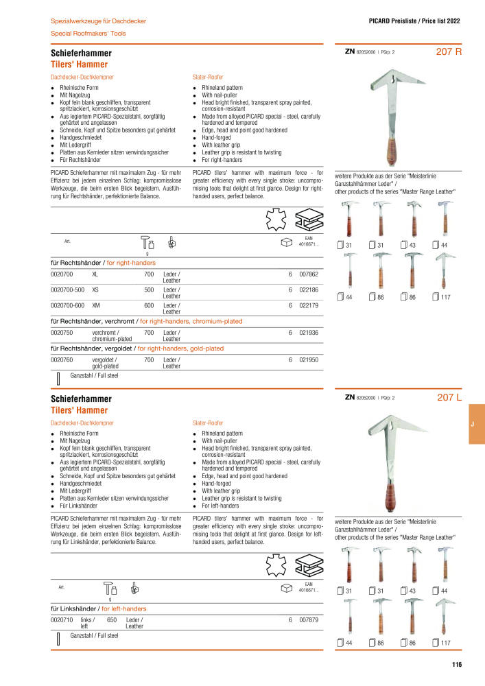 PICARD Katalog Hämmer NR.: 240 - Seite 119