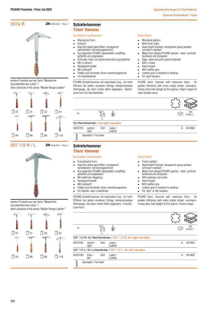 PICARD Katalog Hämmer NR.: 240 - Seite 120