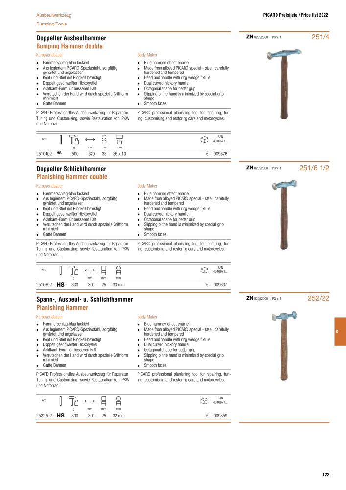 PICARD Katalog Hämmer NR.: 240 - Seite 125