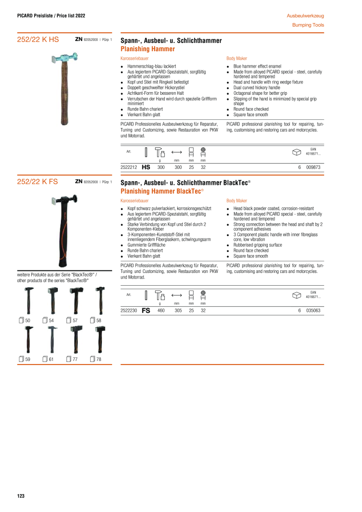 PICARD Katalog Hämmer NR.: 240 - Seite 126