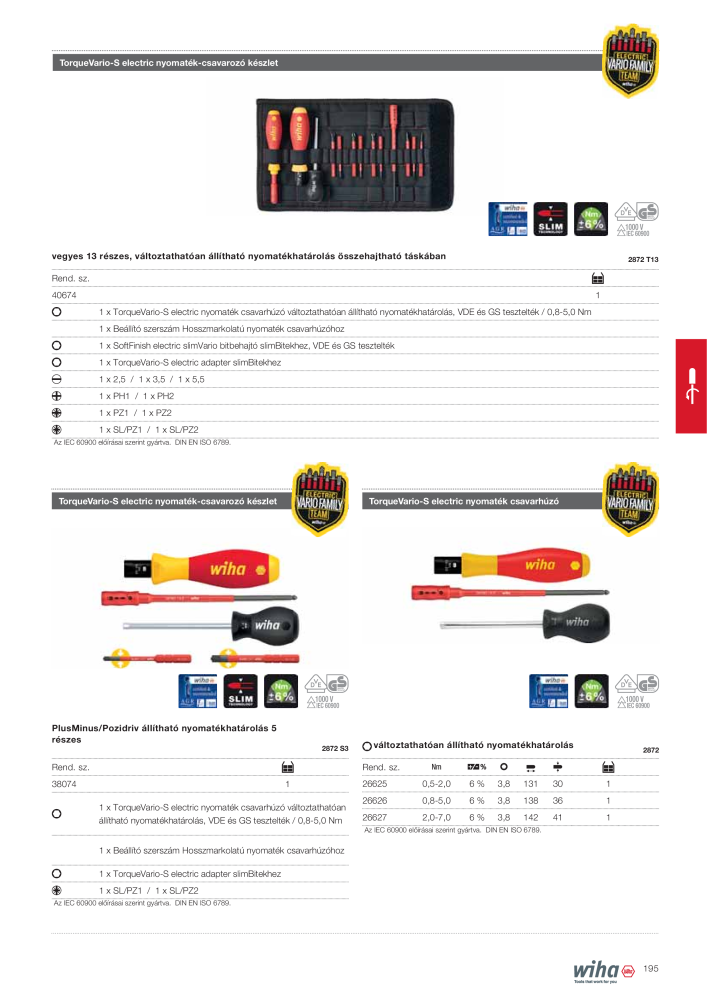 Wiha főkatalógusa NR.: 2400 - Seite 195