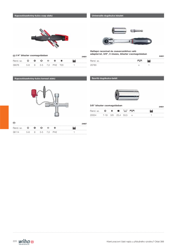 Wiha főkatalógusa NR.: 2400 - Strona 220