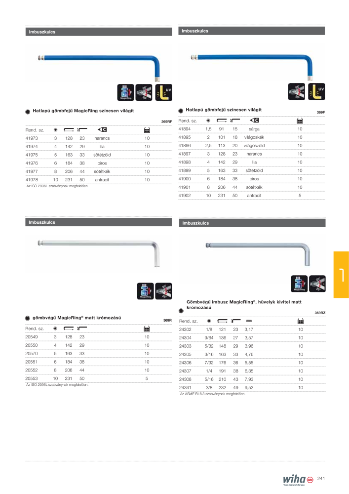 Wiha főkatalógusa NR.: 2400 - Side 241