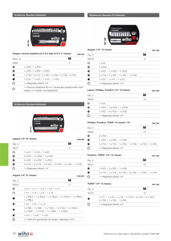 Wiha főkatalógusa Nb. : 2400 - Page 262