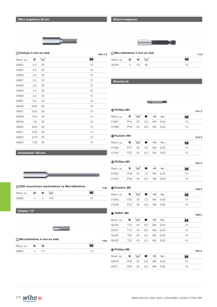 Wiha főkatalógusa NR.: 2400 - Side 276