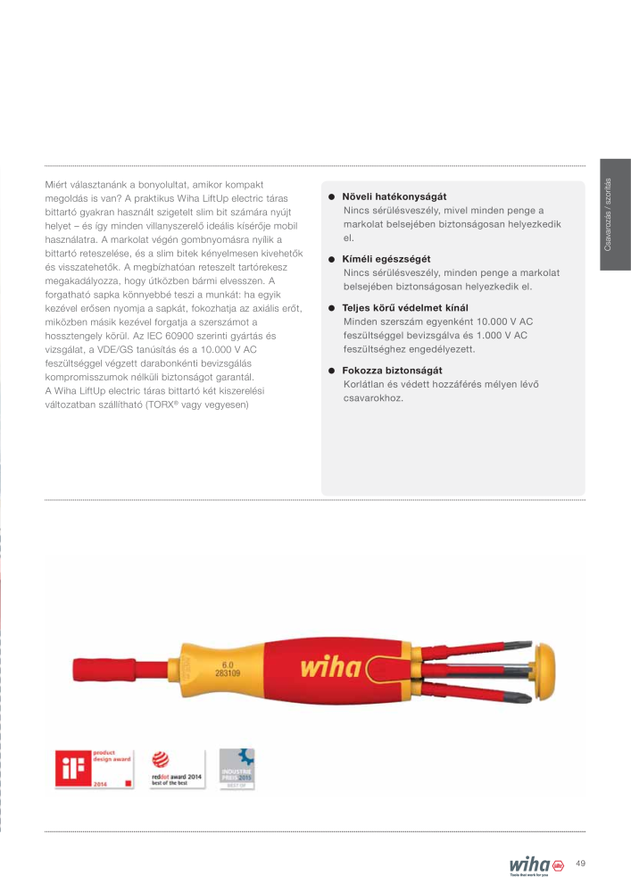 Wiha szerszámok villanyszerelők számára NR.: 2401 - Side 49