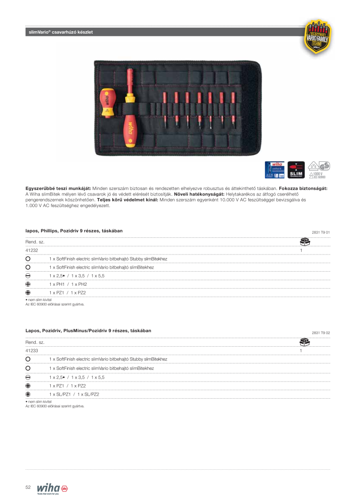 Wiha szerszámok villanyszerelők számára NR.: 2401 - Strona 52