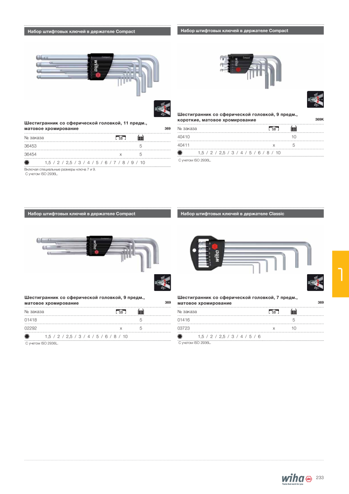 Wiha основной каталог NO.: 2403 - Page 233