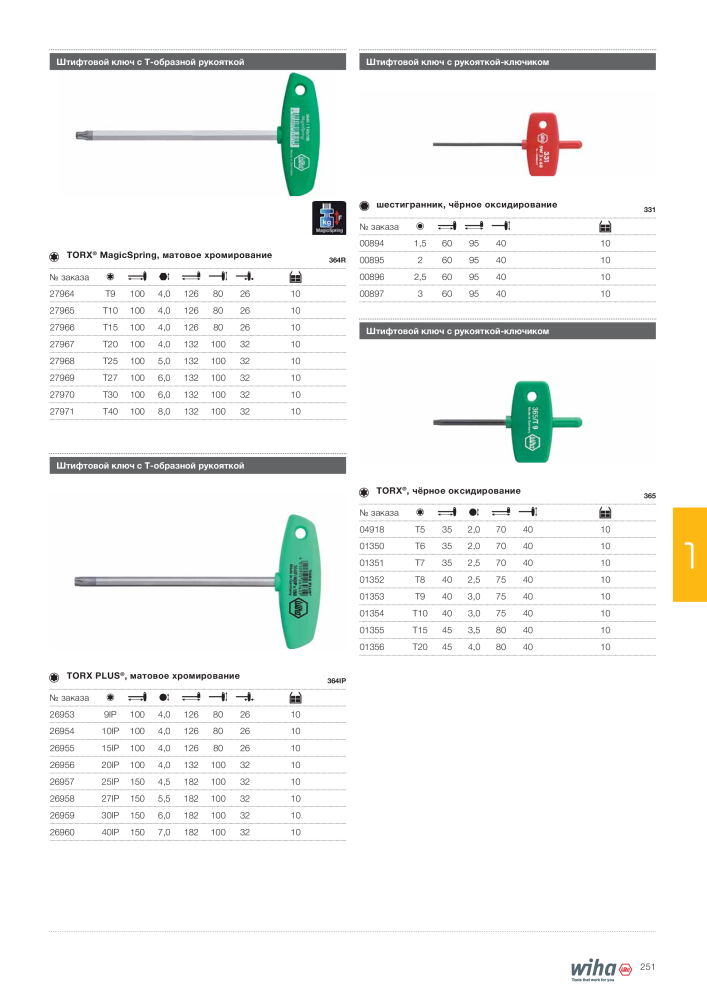 Wiha основной каталог NR.: 2403 - Seite 251