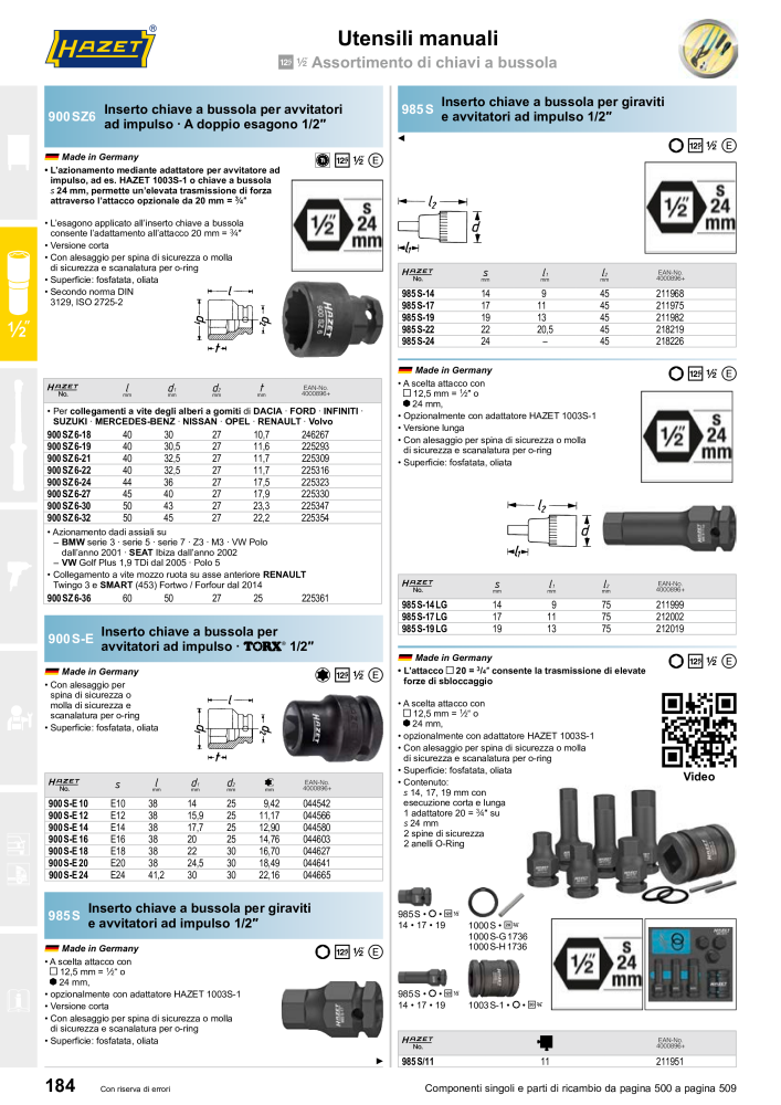 HAZET catalogo principale NR.: 2407 - Pagina 186