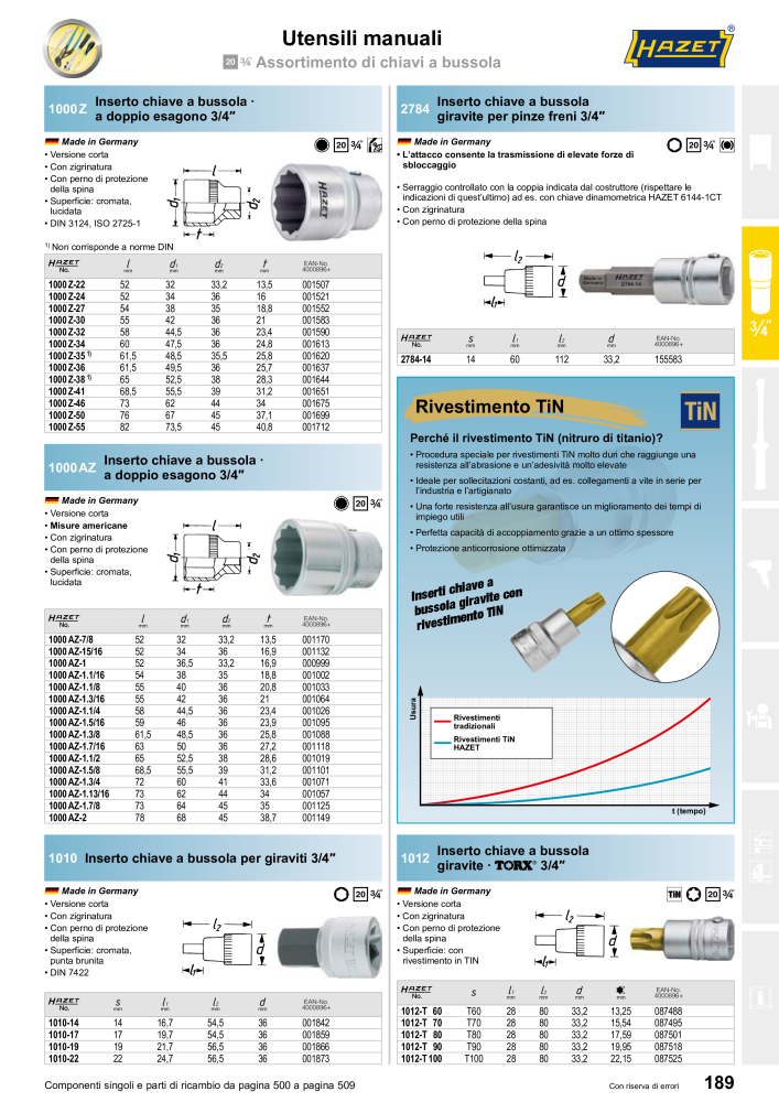 HAZET catalogo principale NR.: 2407 - Seite 189