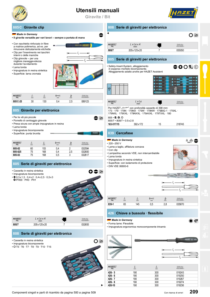 HAZET catalogo principale Nº: 2407 - Página 211