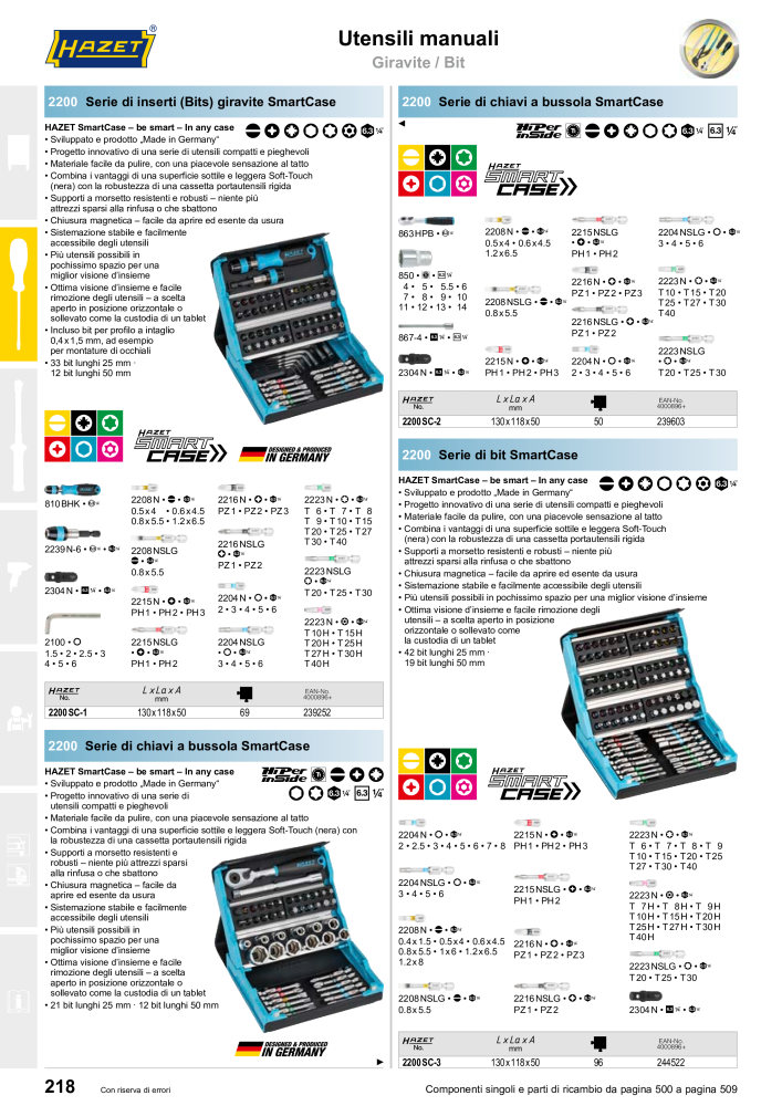 HAZET catalogo principale Nº: 2407 - Página 218