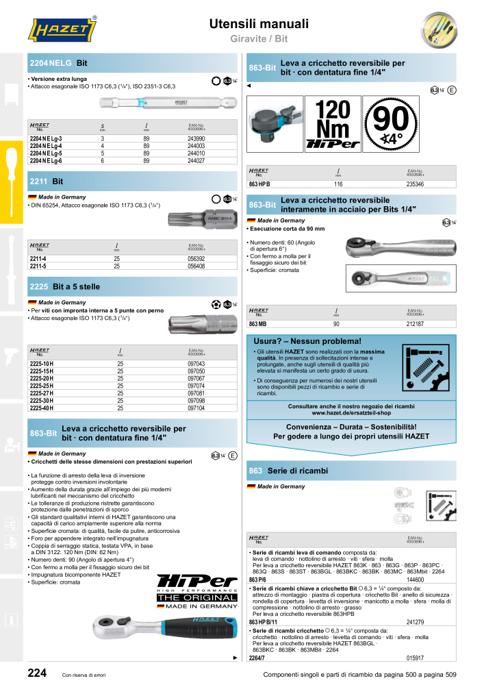 HAZET catalogo principale Nº: 2407 - Página 224