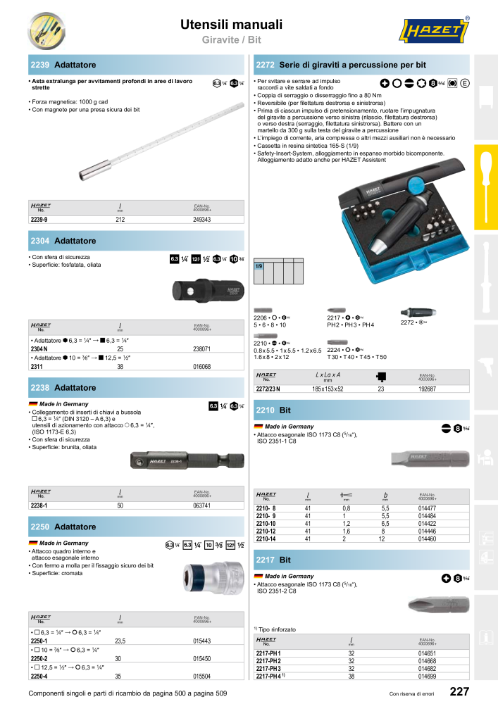 HAZET catalogo principale Nº: 2407 - Página 227