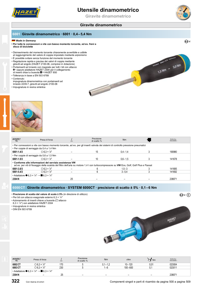 HAZET catalogo principale NR.: 2407 - Seite 322