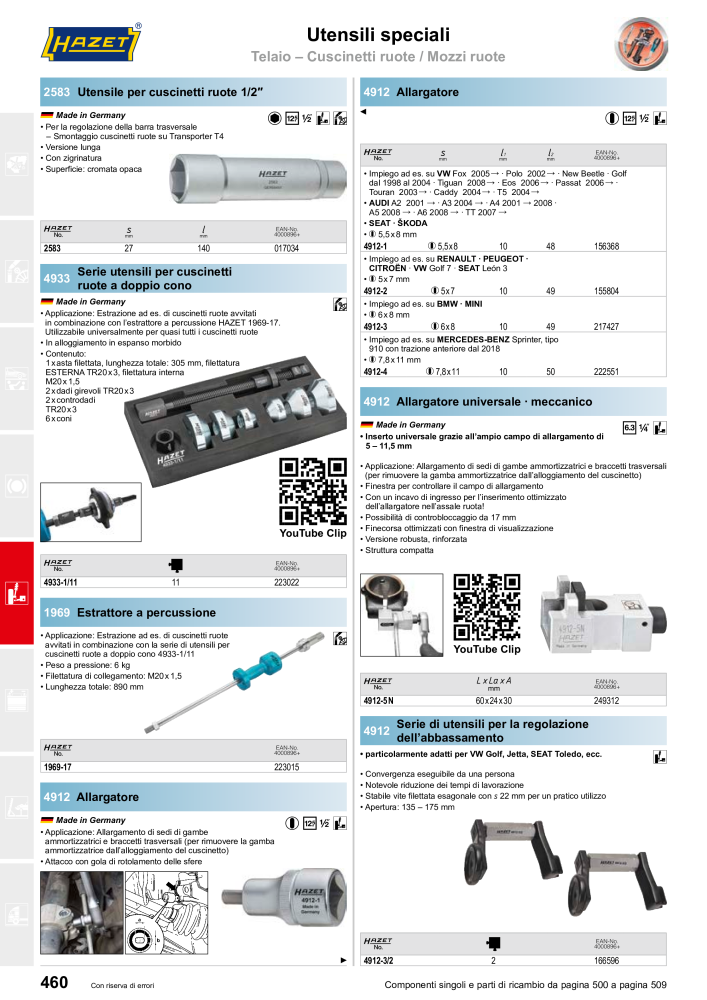 HAZET catalogo principale Nº: 2407 - Página 460