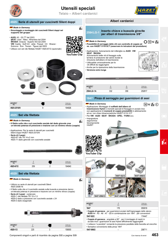 HAZET catalogo principale Nº: 2407 - Página 463