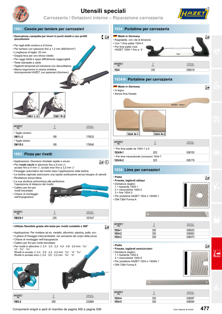 HAZET catalogo principale n.: 2407 - Pagina 477