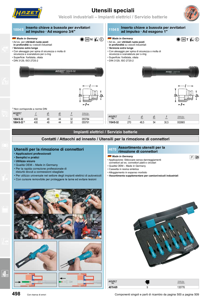 HAZET catalogo principale Č. 2407 - Strana 500