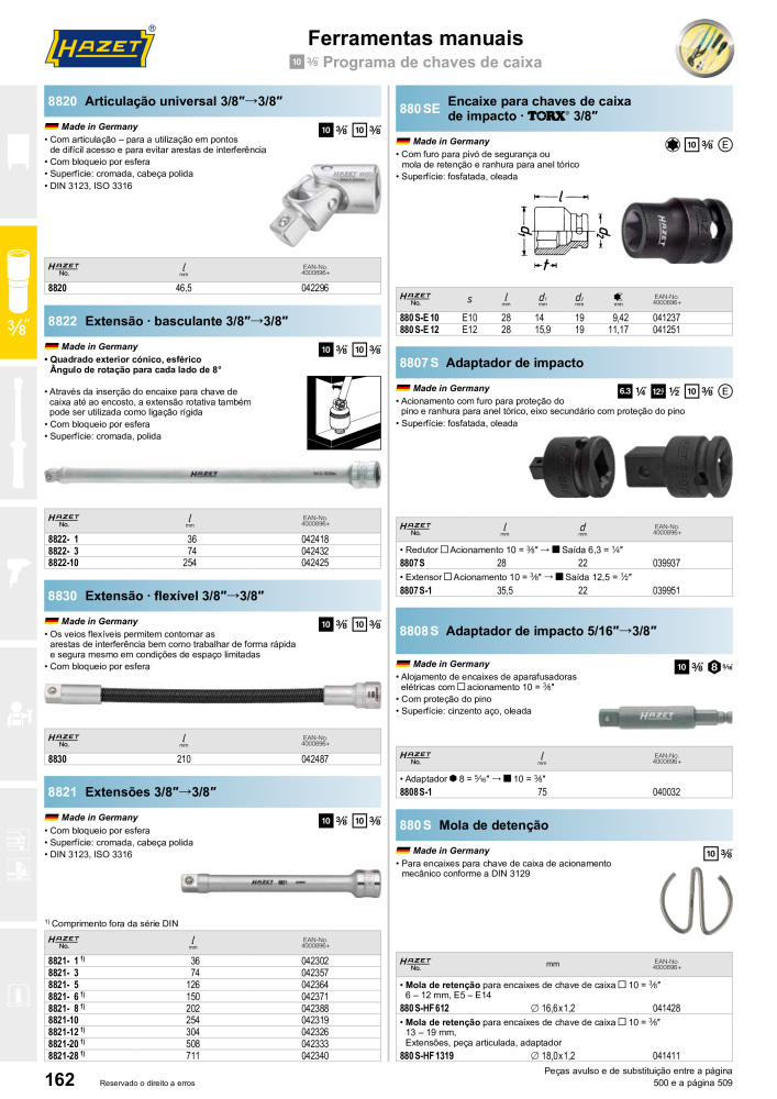HAZET Catálogo principal NR.: 2408 - Seite 162