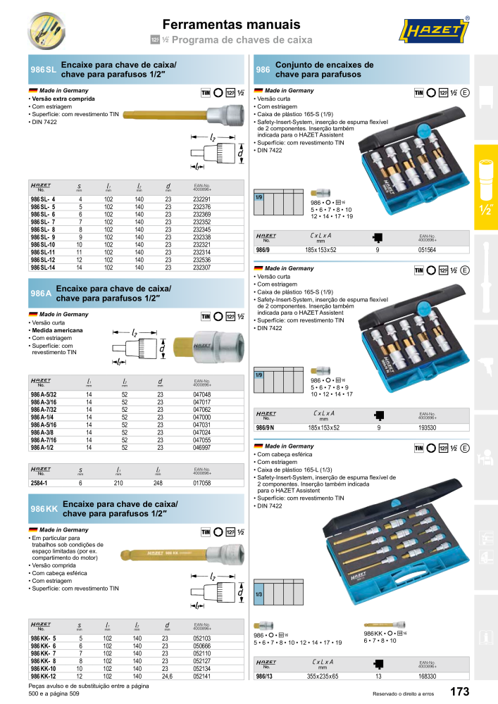 HAZET Catálogo principal n.: 2408 - Pagina 173