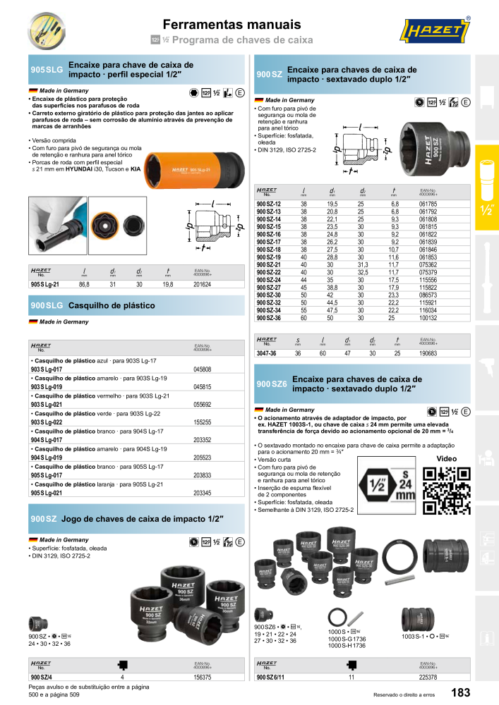 HAZET Catálogo principal Nº: 2408 - Página 183