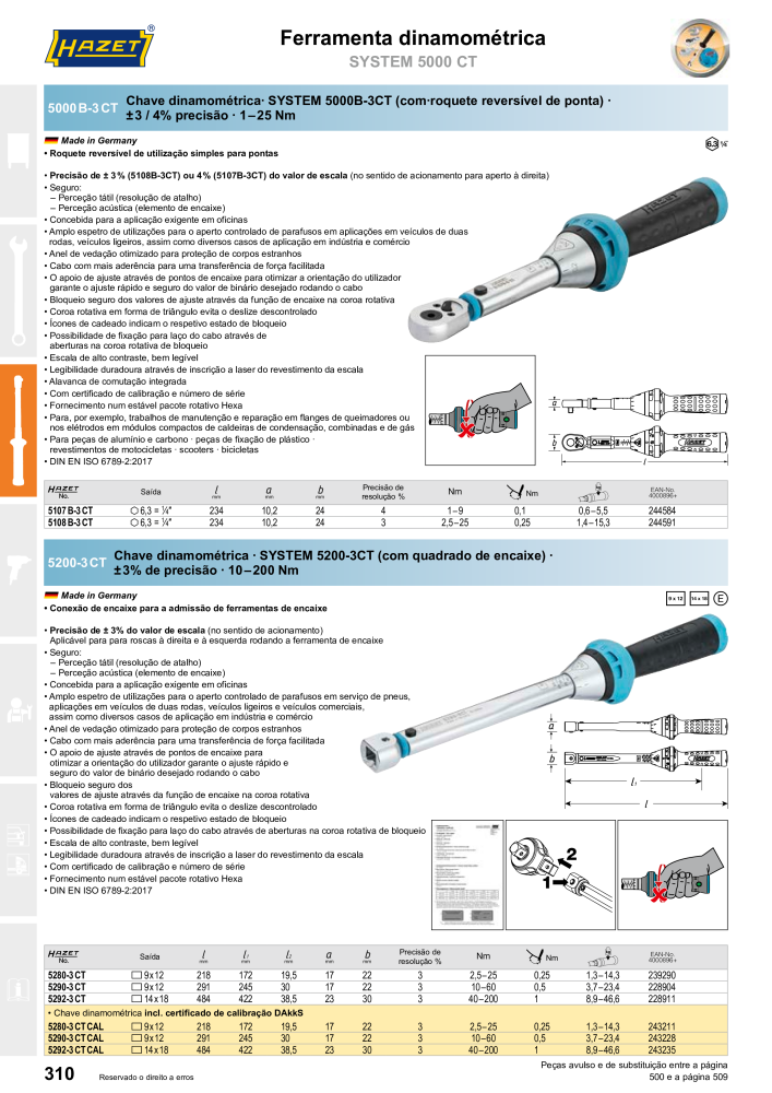 HAZET Catálogo principal NR.: 2408 - Seite 310