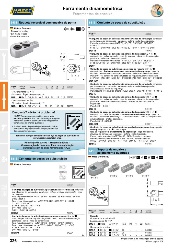 HAZET Catálogo principal n.: 2408 - Pagina 326