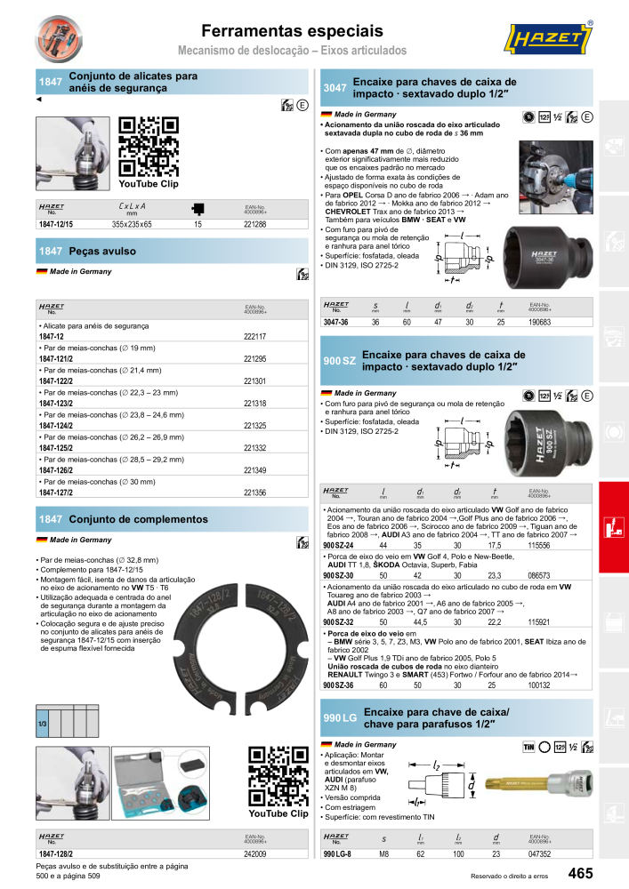 HAZET Catálogo principal Nº: 2408 - Página 465