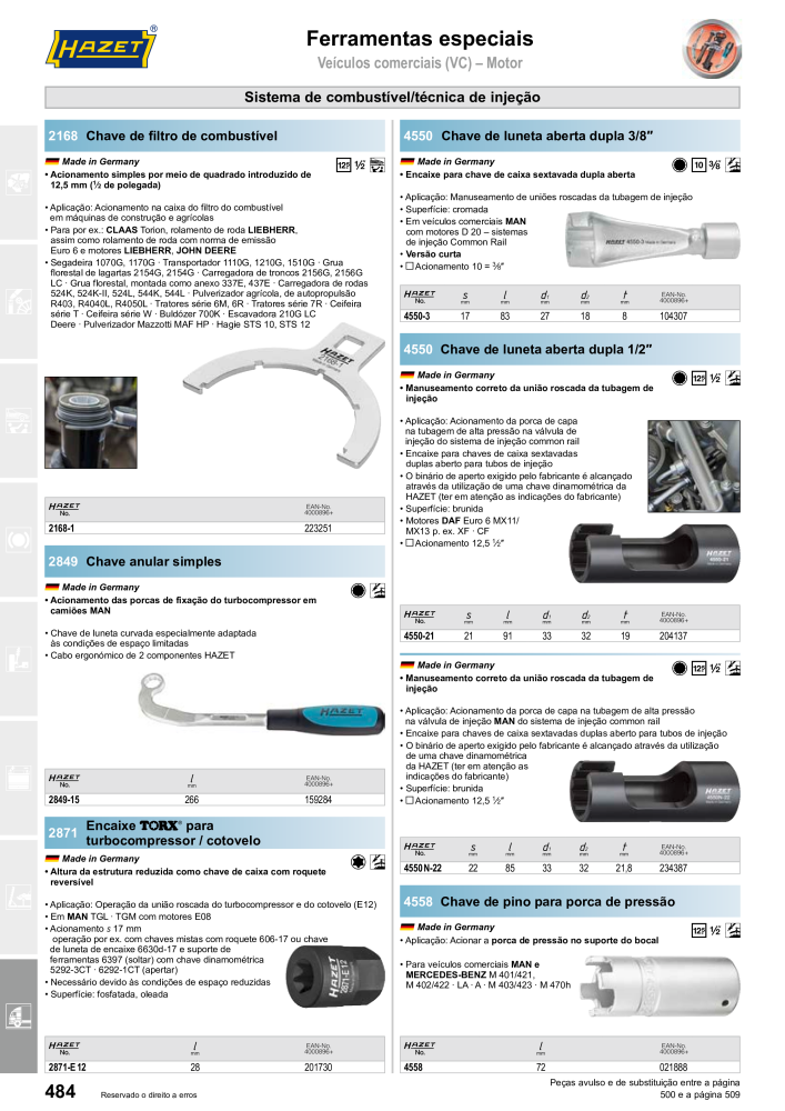 HAZET Catálogo principal Č. 2408 - Strana 486
