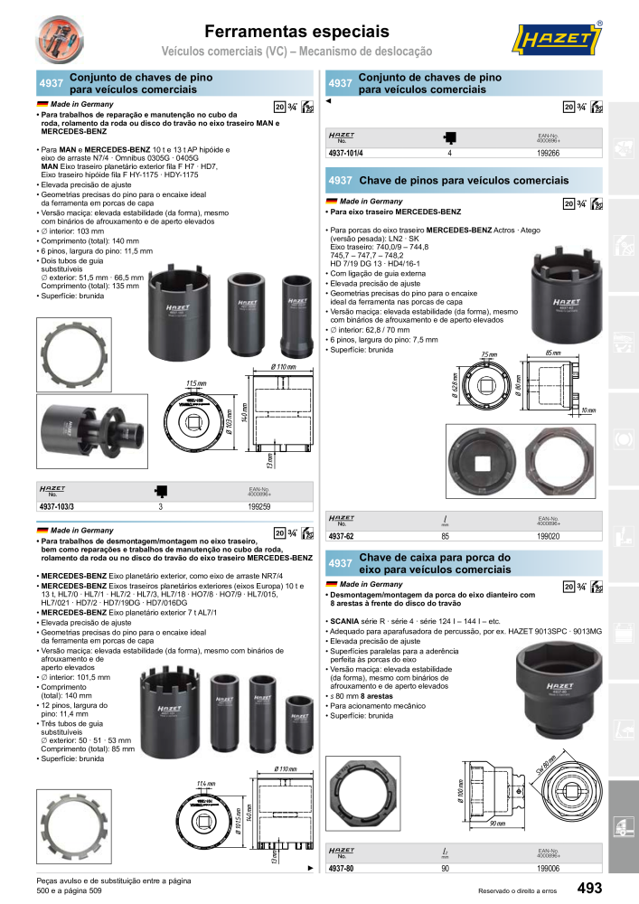 HAZET Catálogo principal Č. 2408 - Strana 493