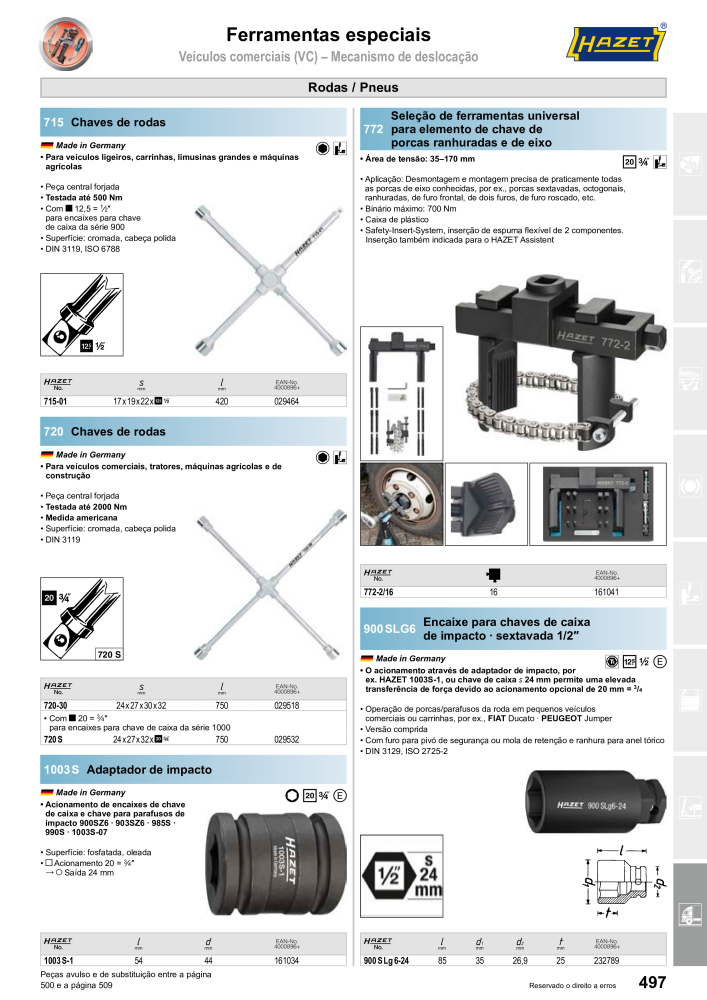 HAZET Catálogo principal NO.: 2408 - Page 497