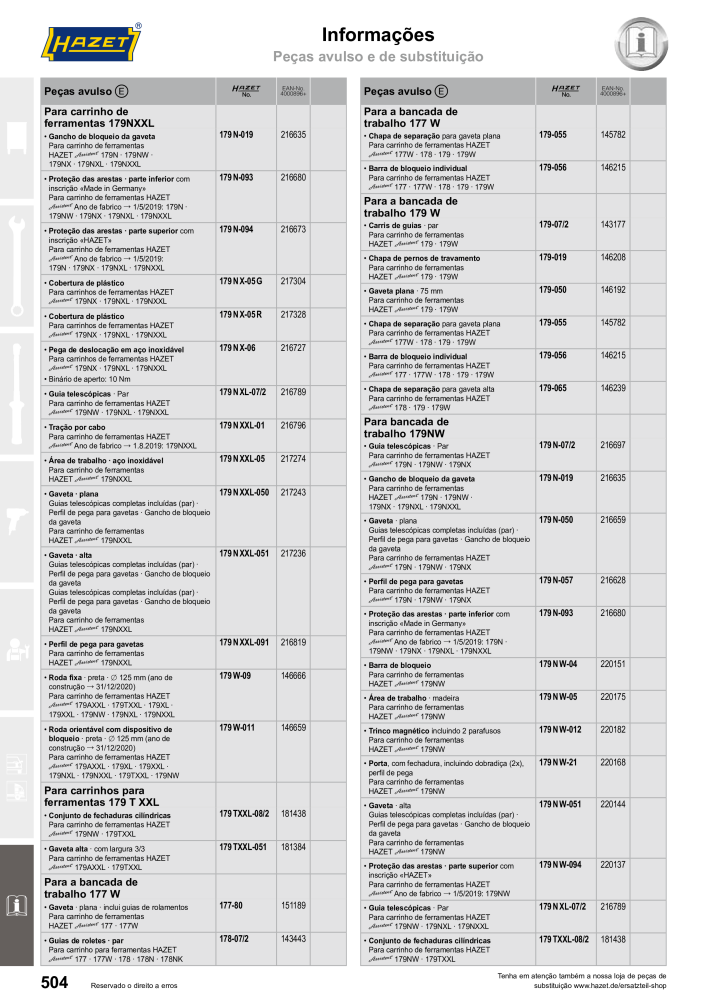 HAZET Catálogo principal Nº: 2408 - Página 504