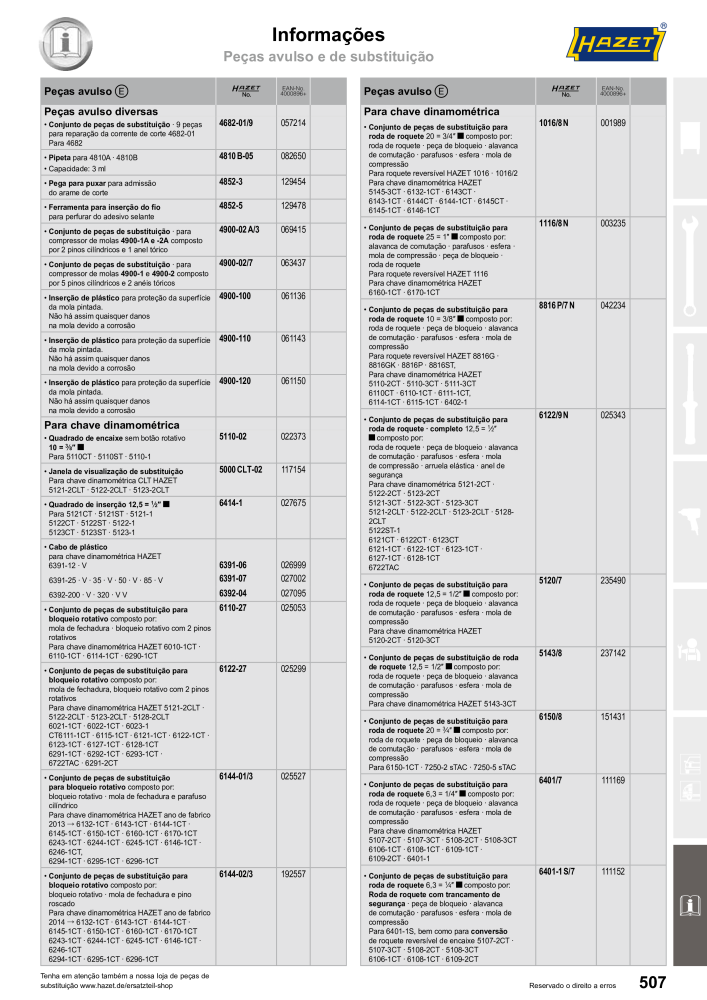 HAZET Catálogo principal NR.: 2408 - Pagina 507