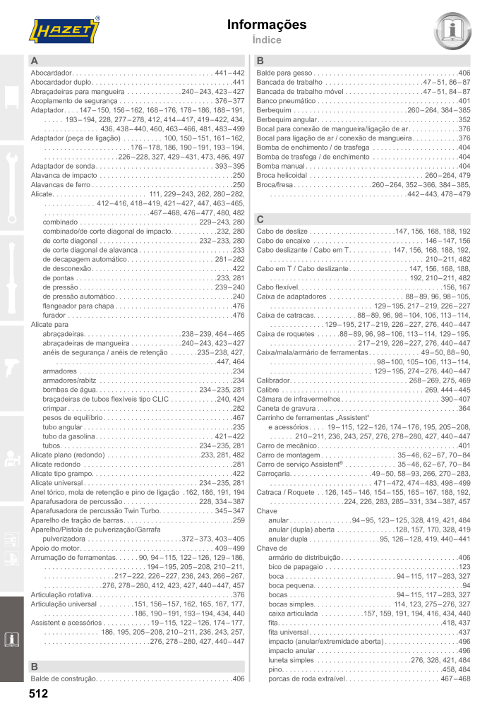 HAZET Catálogo principal Nb. : 2408 - Page 512