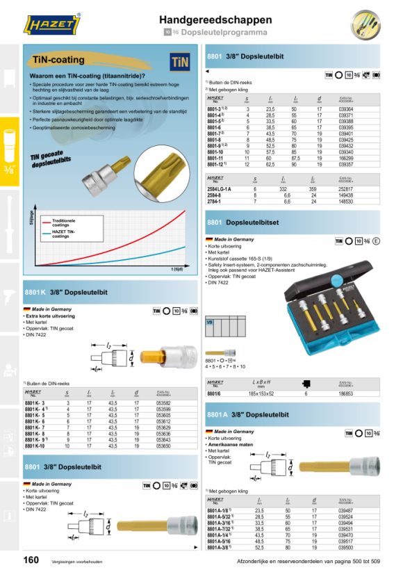 HAZET Schroevendraaierdop - vierkant hol 10 mm (3/8 inch) - intern spieprofiel XZN - M8 mm 8808-8