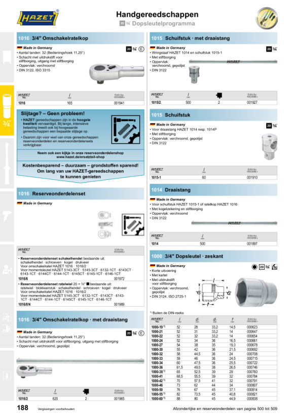 HAZET Momentsleutel Nm min-max: 300? 800 Nm - Tolerantie: 3% - Vierkant 20 mm (3/4 inch) 5145-3CT