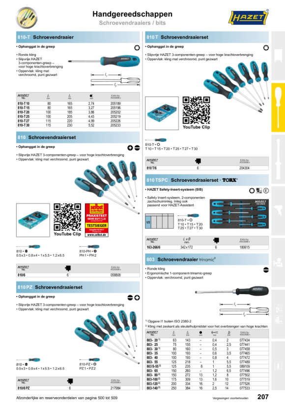 HAZET Flexibele inbussleutels 426-10