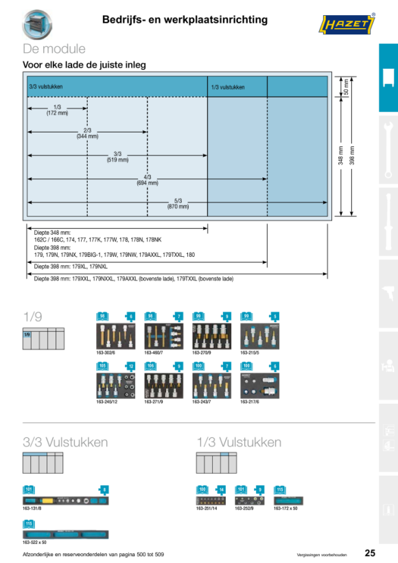 HAZET Schroevendraaier doppenset - vierkant hol 12,5 mm (1/2 inch) - binnenzeskant profiel - aantal gereedschappen: 5 163-215/5