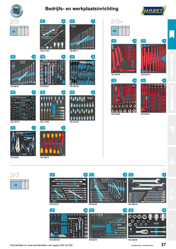 HAZET Dopsleutelset - vierkant hol 12,5 mm (1/2 inch) - extern dubbel zeskant-tractieprofiel, intern TORX®-profiel, intern zeskantprofiel - aantal gereedschappen: 32 163-272/32