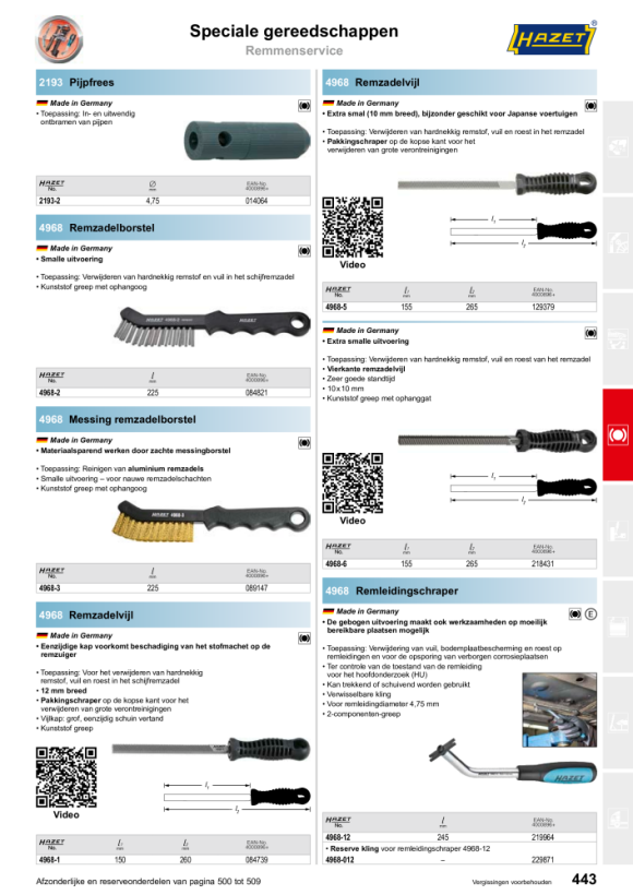 HAZET Remschijf remklauw 4956-4