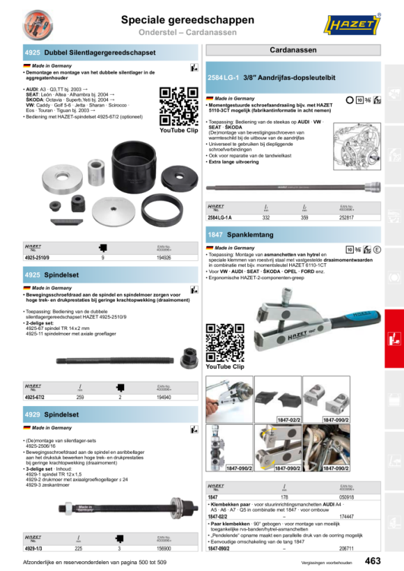 HAZET Stil lagergereedschap 4925-2506/16