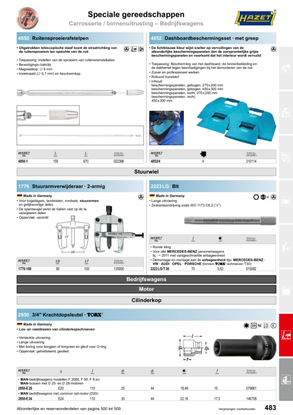 HAZET Glazen gereedschapsset 4852/6